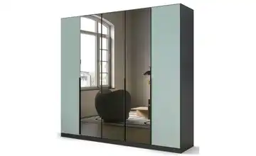 Drehtürenschrank Grau, Salbeigrün 226 cm 5 Stück