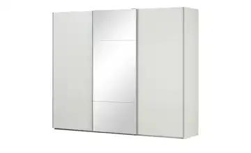 meinSchrank Schwebetürenschrank inklusive Zubehör Regina 271 cm mit Spiegel Weiß