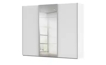 meinSchrank Schwebetürenschrank inklusive Zubehör Regina mit Spiegel 271 cm Weiß