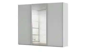 meinSchrank Schwebetürenschrank inklusive Zubehör Regina mit Spiegel 271 cm Seidengrau