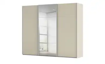 meinSchrank Schwebetürenschrank inklusive Zubehör Regina 271 cm mit Spiegel Champagner
