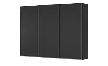 meinSchrank Schwebetürenschrank inklusive Zubehör Regina 301 cm ohne Spiegel Schwarz