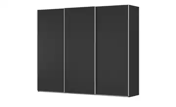 meinSchrank Schwebetürenschrank inklusive Zubehör Regina 271 cm ohne Spiegel Schwarz