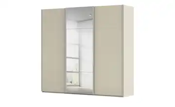 meinSchrank Schwebetürenschrank inklusive Zubehör Regina 242 cm mit Spiegel Champagner