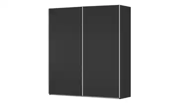 meinSchrank Schwebetürenschrank inklusive Zubehör Regina ohne Spiegel 201 cm Schwarz