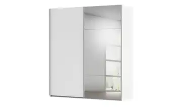 meinSchrank Schwebetürenschrank inklusive Zubehör Regina mit Spiegel 201 cm Weiß