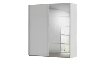 meinSchrank Schwebetürenschrank inklusive Zubehör Regina mit Spiegel 201 cm Seidengrau