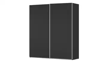 meinSchrank Schwebetürenschrank inklusive Zubehör Regina 181 cm ohne Spiegel Schwarz