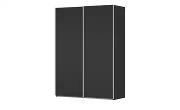 meinSchrank Schwebetürenschrank inklusive Zubehör Regina 161 cm ohne Spiegel Schwarz