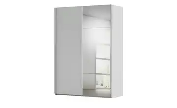 meinSchrank Schwebetürenschrank inklusive Zubehör Regina 161 cm mit Spiegel Seidengrau