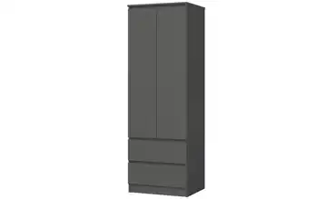 Drehtürenschrank mit 2 Schubladen Sina Graphit