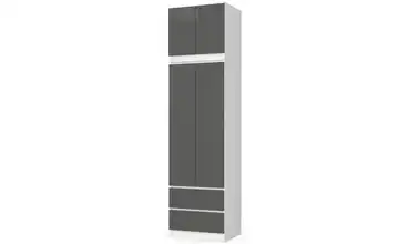 Drehtürenschrank mit viel Stauraum Sara Weiß, Graphit