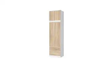 Drehtürenschrank mit viel Stauraum Sara Weiß, Eiche Sonoma (Nachbildung)