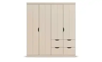 Kleiderschrank mit Schubladen Frieda 4 Stück Champagner