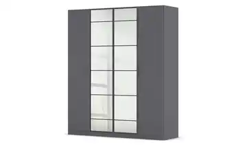 Kleiderschrank mit Spiegel Acero Dunkelgrau 4 Stück