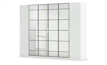 Kleiderschrank mit Spiegel Acero Weiß 6 Stück