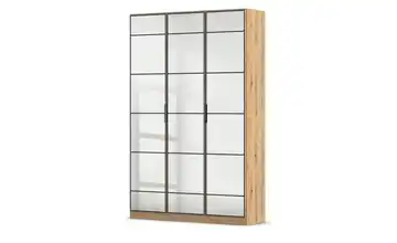Drehtürenschrank mit Spiegelfronten mit Einlegeböden Acero