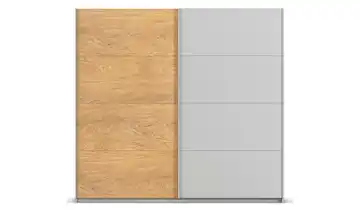 Schwebetürenschrank 2 türig Malva Extra 226 cm Hellgrau, Eiche