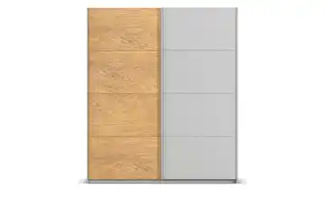Schwebetürenschrank 2 türig Malva Extra 181 cm Hellgrau, Eiche