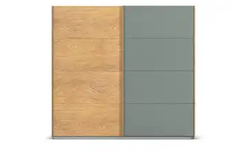 Schwebetürenschrank 2 türig Malva Extra Eiche Artisan (Nachbildung), Salbeigrün, Eiche 226 cm