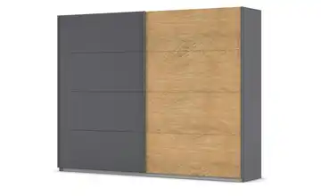 Schwebetürenschrank 2 türig Malva Extra 271 cm Dunkelgrau, Eiche