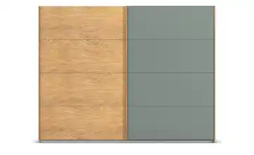 Schwebetürenschrank 2 türig Malva Extra 271 cm Eiche Artisan (Nachbildung), Salbeigrün, Eiche