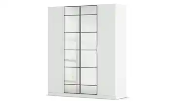 Kleiderschrank mit Spiegel Acero Weiß 4 Stück
