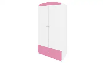 Kleiderschrank Babydream Pink, Weiß