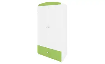 Kleiderschrank Babydream Grün, Weiß