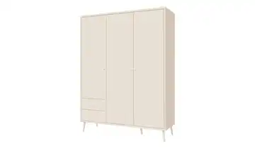 Kleiderschrank 3-türig, Sand, mit Einlegeböden Hemsby