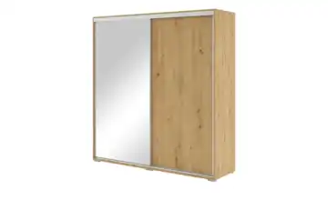 Schwebetürenschrank Abberton 100 cm 215 cm Eiche Artisan (Nachbildung)