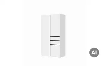 Kleiderschrank Felden 100 cm Weiß