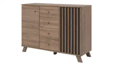 Sideboard Harmony Nussbaum (Nachbildung), Anthrazit 118 cm
