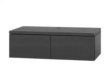 uno Lowboard Keswick 121 cm Eiche (Nachbildung), Schwarz wandhängend