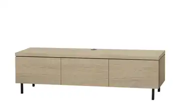 uno Lowboard Keswick 181 cm Eiche (Nachbildung), Hellbraun mit Füßen