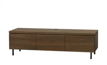 uno Lowboard Keswick 181 cm holzfarben, Dunkelbraun mit Füßen