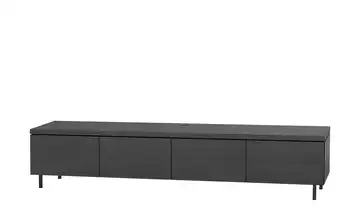 uno Lowboard Keswick 241 cm Eiche (Nachbildung), Schwarz mit Füßen