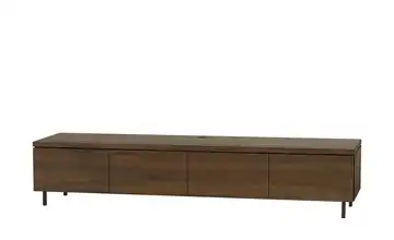 uno Lowboard Keswick 241 cm holzfarben, Dunkelbraun mit Füßen