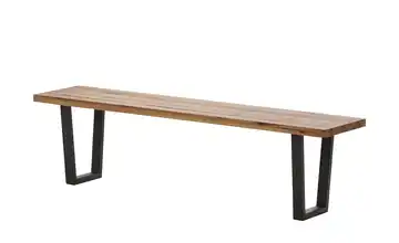 Woodford Massivholzbank Pantheon Kufen (trapezförmig) Eiche Bassano Anthrazit, lackiert 190 cm