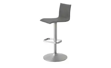 Barhocker MyTina Mikrofaser Graphit verchromt, matt