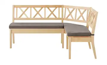 Woodford Eckbank massiv Olivia Braun 175x145 cm