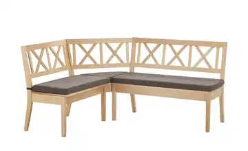 Woodford Eckbank massiv Olivia Braun 145x175 cm