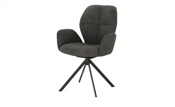 Wohnwert Polsterstuhl Luisa Anthrazit mit Drehfunktion