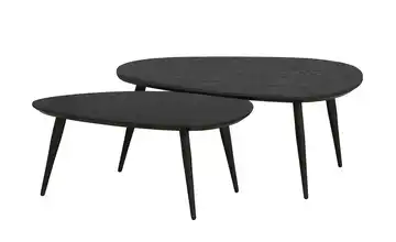 uno Couchtisch 2er-Set XL Dortmund Eiche (Nachbildung), Schwarz