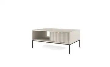 Couchtisch Beige, Schwarz, Goldfarben