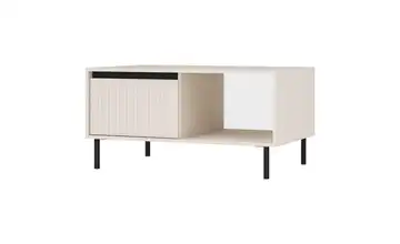 Couchtisch mit Schubladen Beige