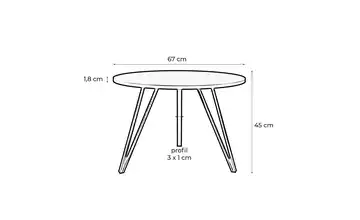Couchtisch Eiche (Nachbildung), Schwarz