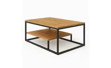 Couchtisch Eiche (Nachbildung), Schwarz