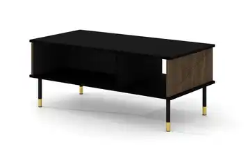 Couchtisch 200x42 110 cm Schwarz, Eiche (Nachbildung) 50 cm