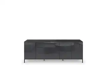 Sideboard Graphit Graphit Front: Glas, Oberboden: Glas Graphit